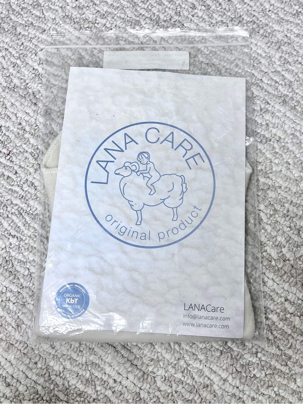 Lana care organic merino wool neck warmer white
